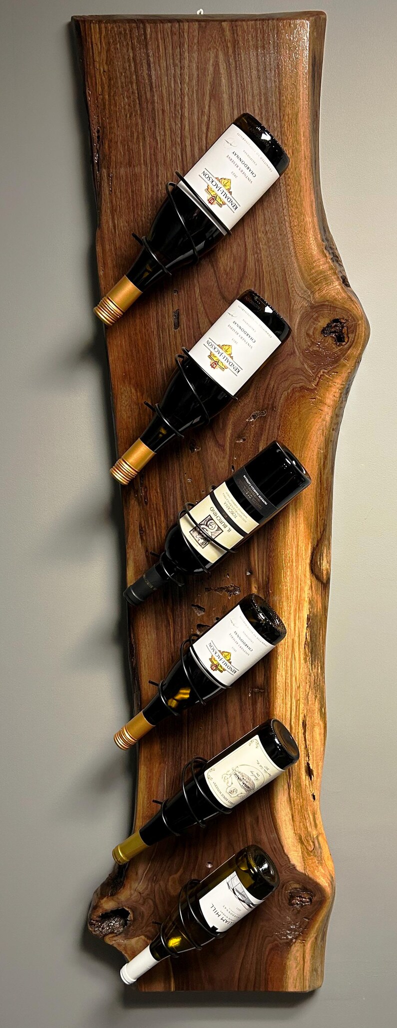 Live Edge Wood Wine Rack - Etsy