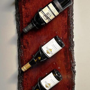 Live Edge Wood Wine Rack
