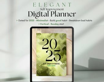 2025 Elegant Habit Digital Planner, Goodnotes & Notability (Digital Download)