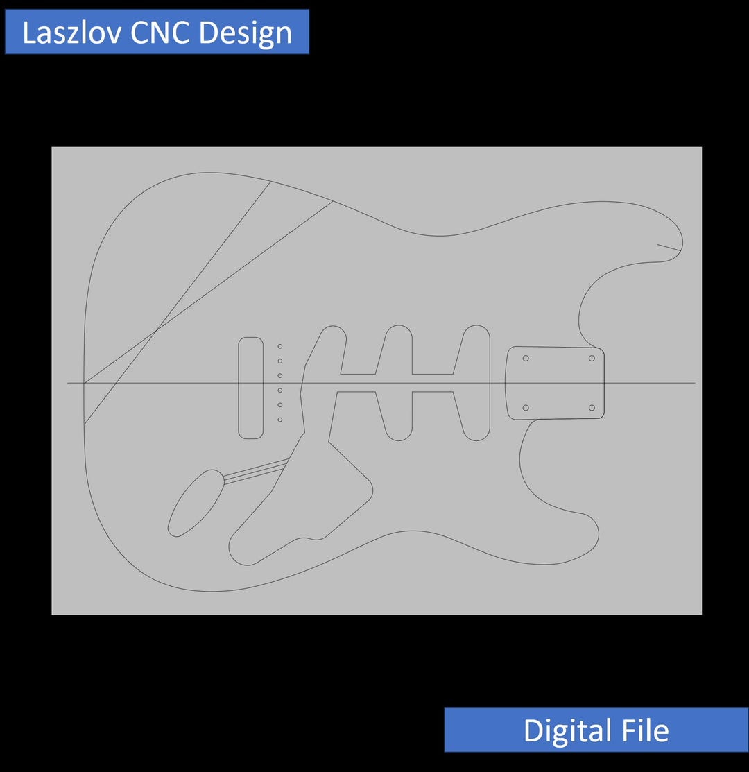 Fender Stratocaster Template - Etsy