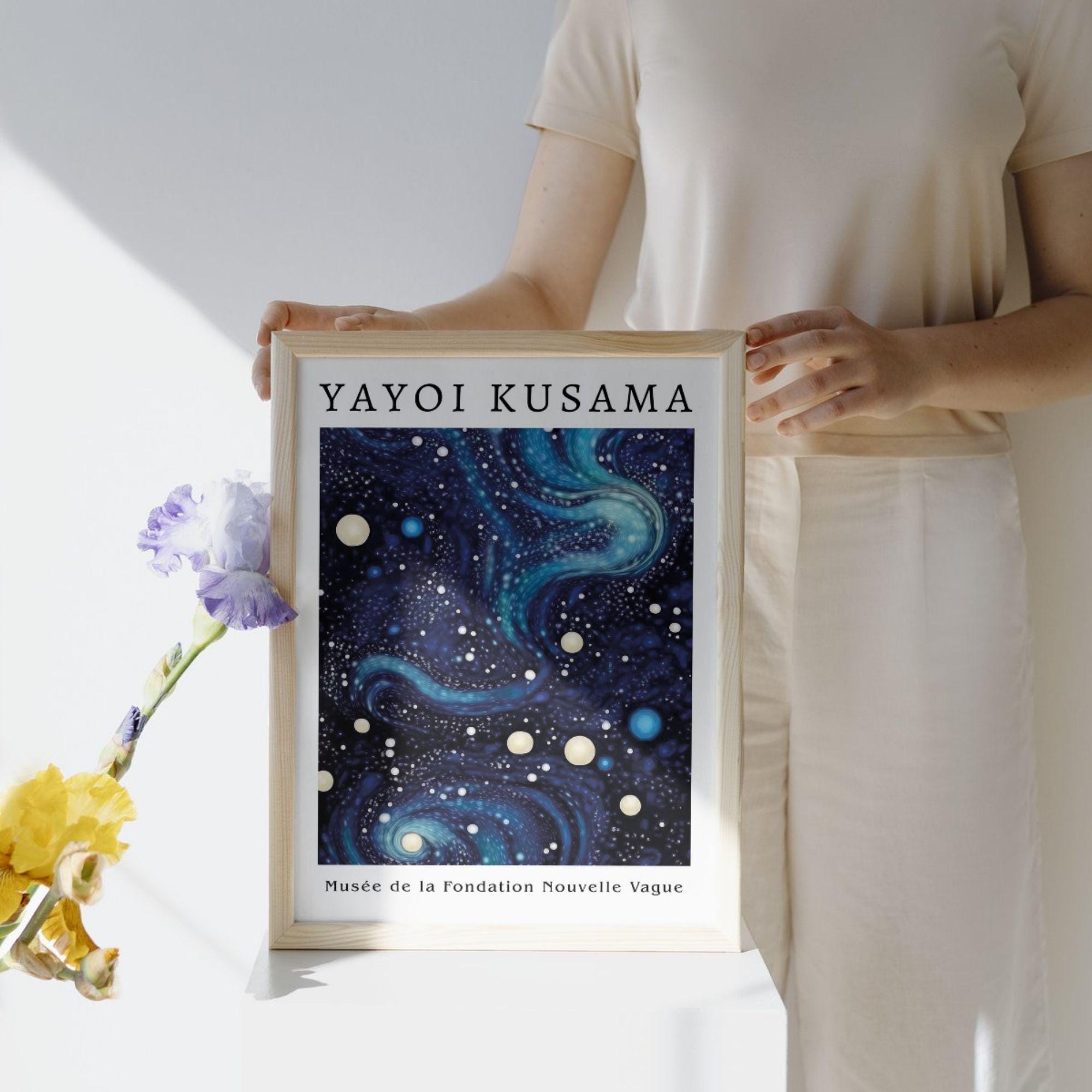 Yayoi Kusama Poster - Japanese Wall Art - Kusama Inspired Cosmic Dots ...