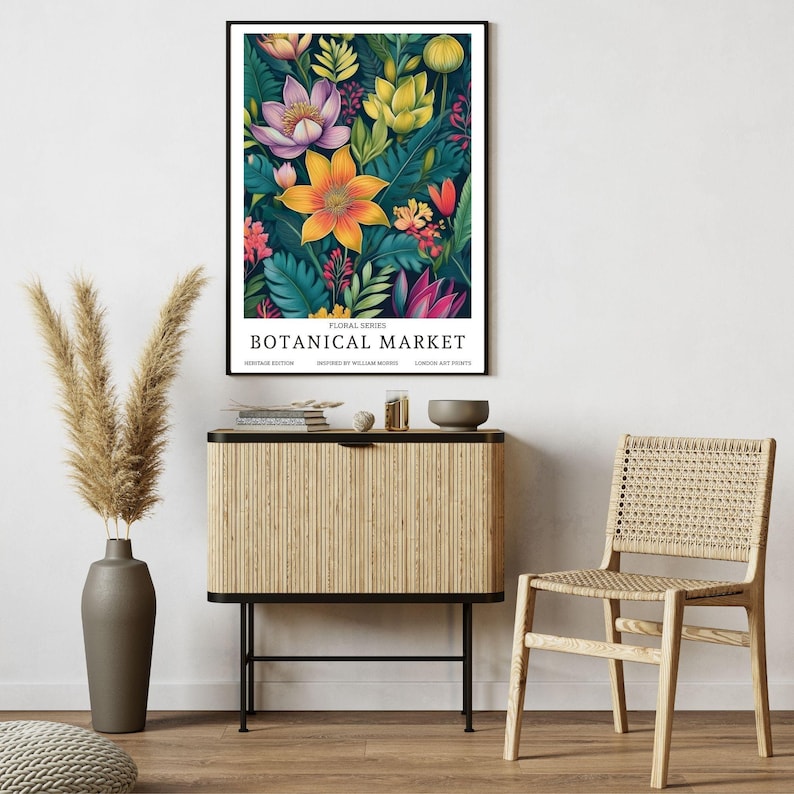 Vintage Botanical Garden Wall Art Poster, Floral Nature Print for ...