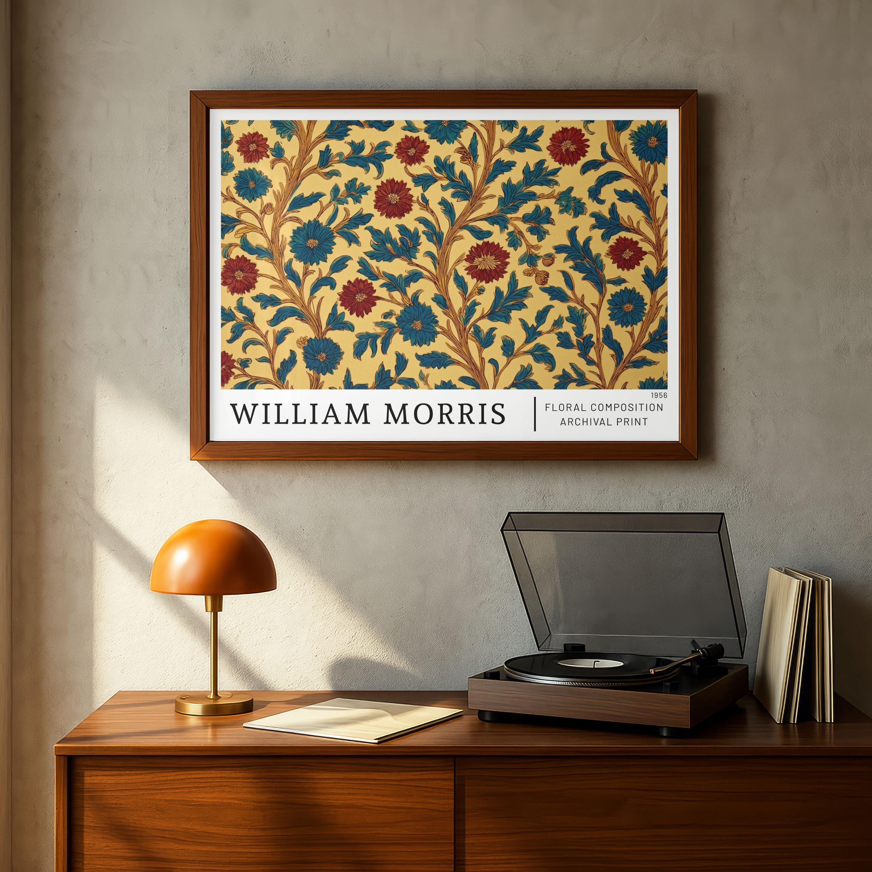 William Morris Floral Poster Print, Vintage Wallpaper Style Wall Art ...