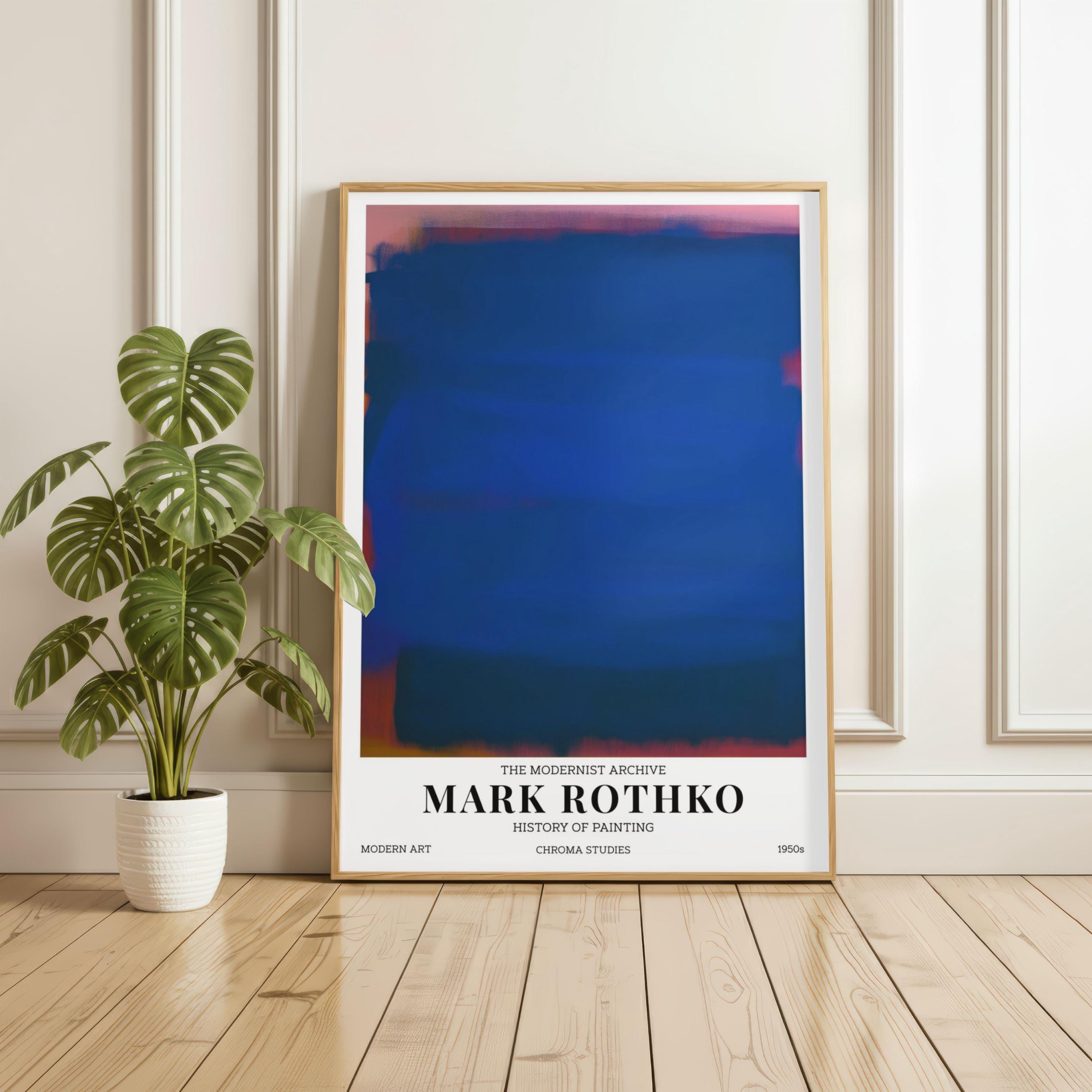 Mark Rothko Deep Color Fields Mark Rothko Inspired Poster, Deep Blue Color Field Abstract Print ...