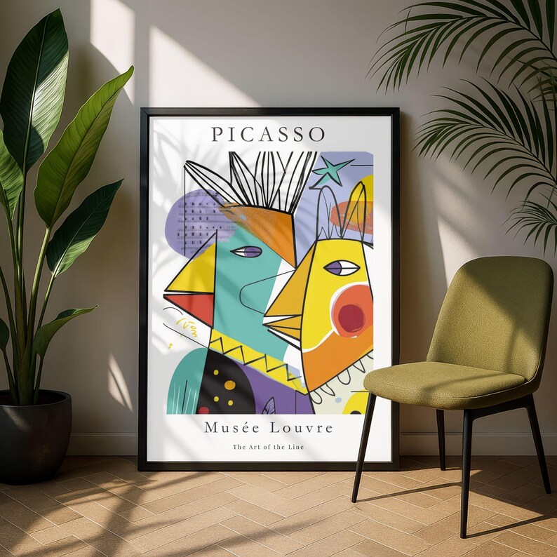 Picasso Musée Louvre Exhibition Poster, the Art of the Line Print ...