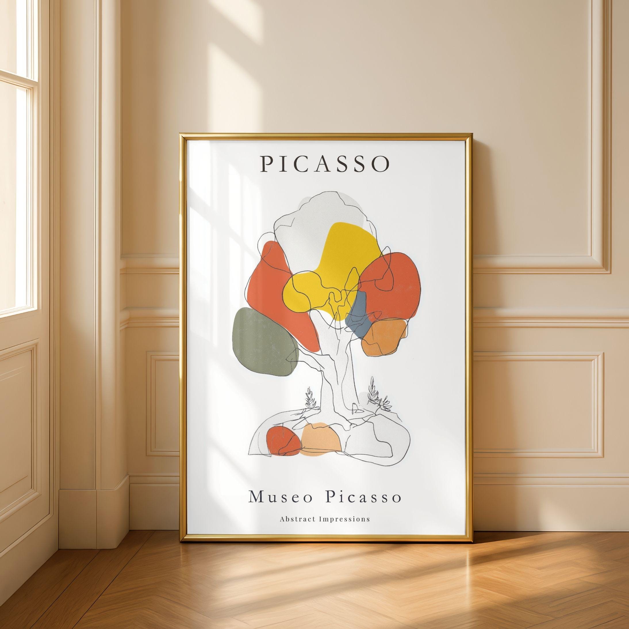 Picasso Abstract Tree Line Art Print, Musée Picasso Paris Exhibition ...