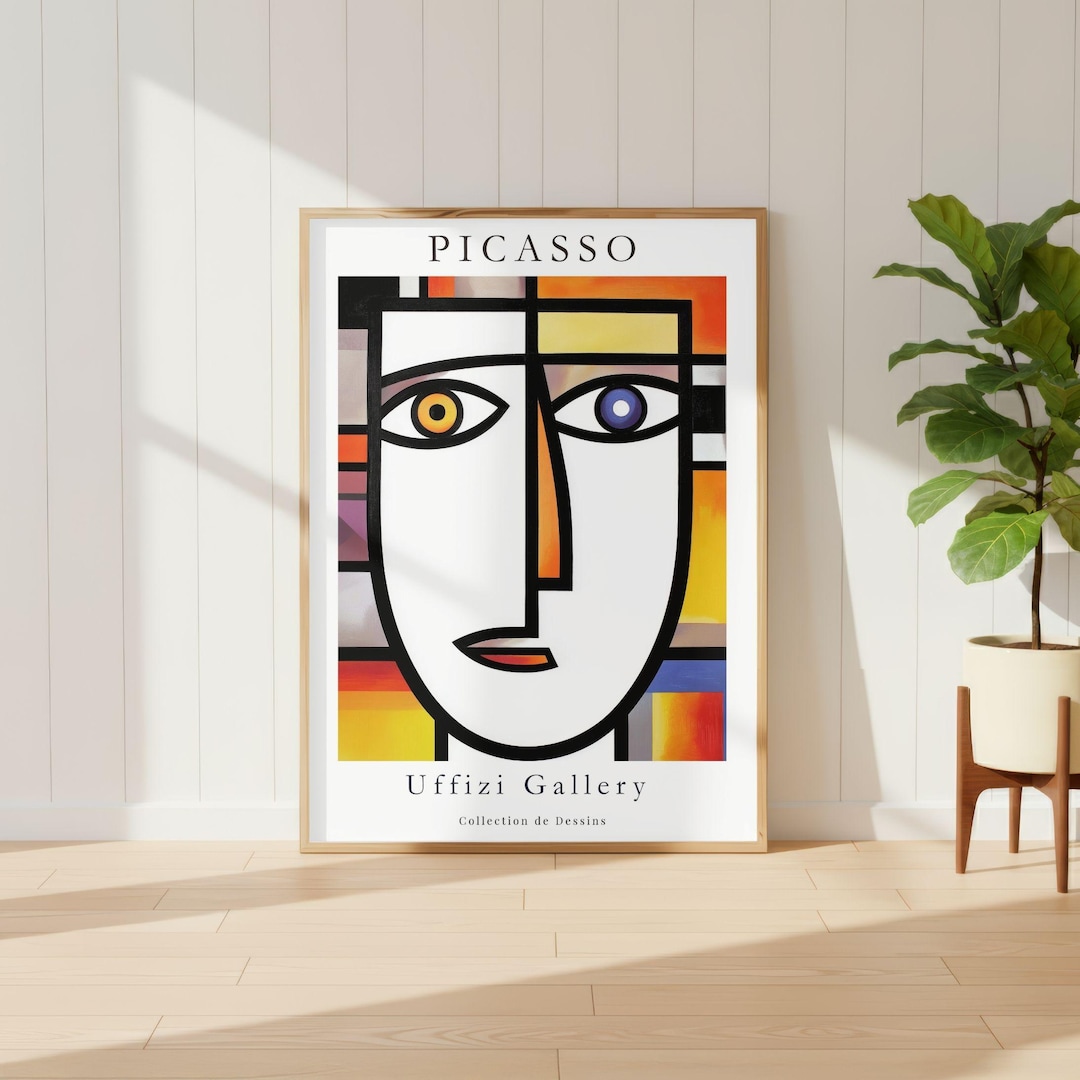 Picasso Uffizi Gallery Abstract Face Print Cubist Mid Century Modern picasso-uffizi-gallery-abstract-face-print-cubist-mid-century-modern