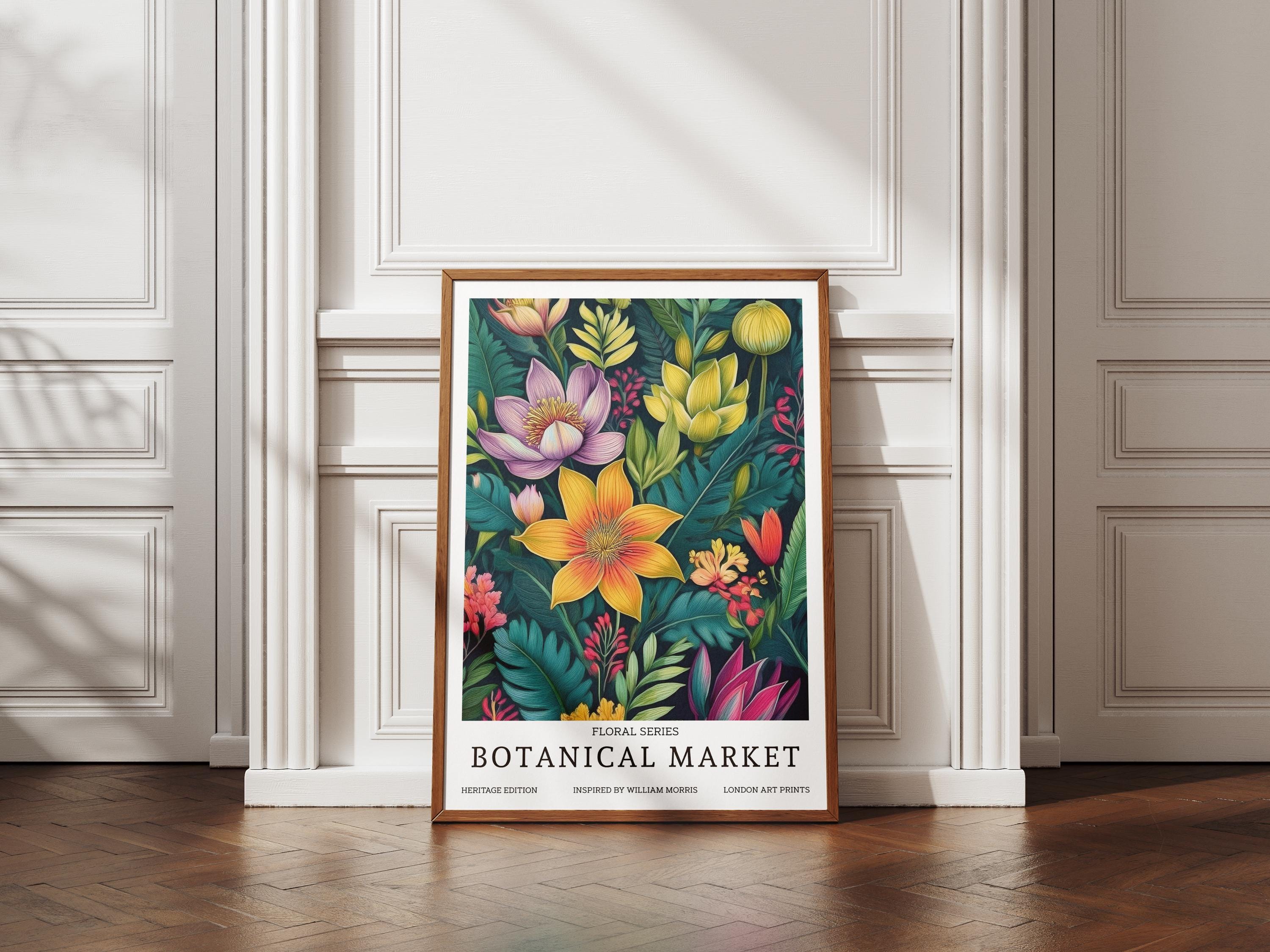 Vintage Botanical Garden Wall Art Poster, Floral Nature Print for ...