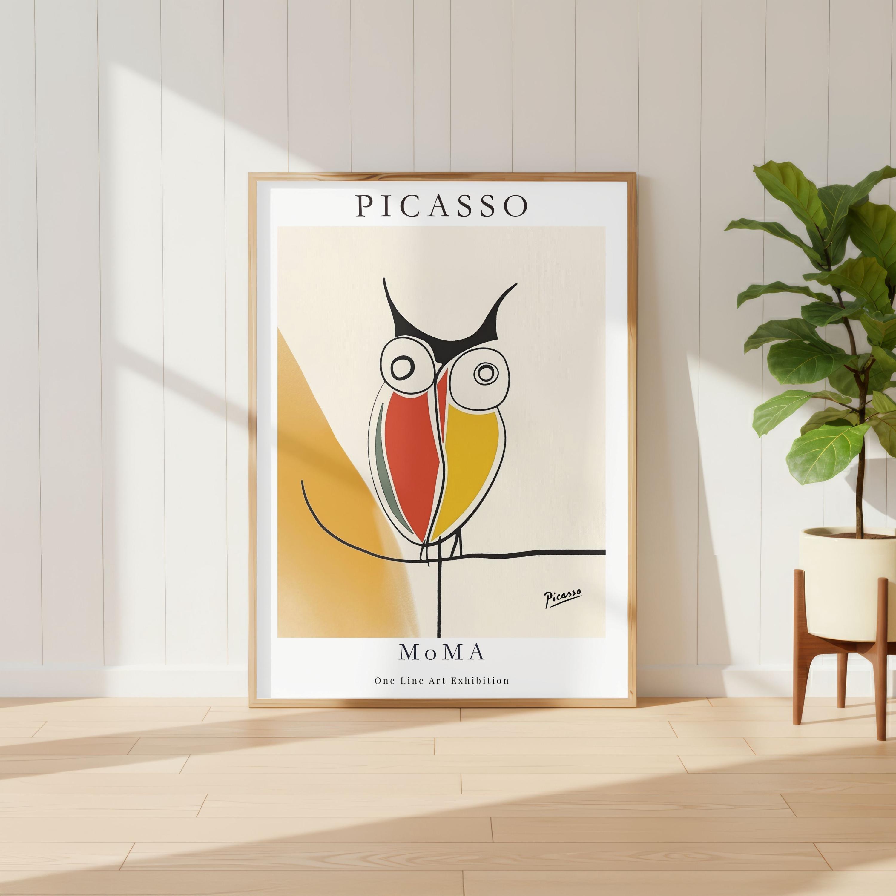 Picasso owl art - Etsy 日本