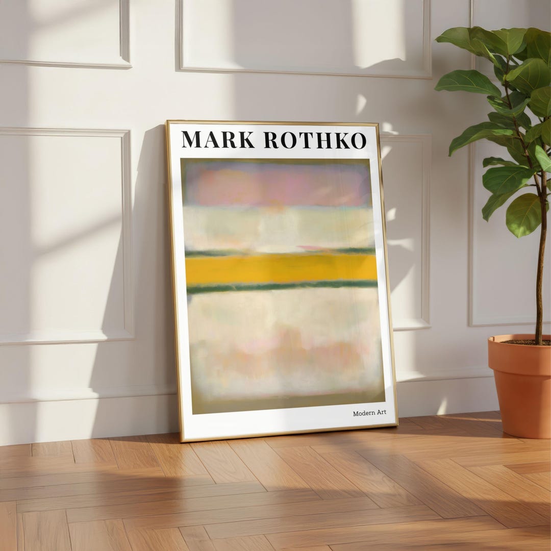 Mark Rothko Pastels Mark Rothko Style Poster Print, Soft Pastel Color Field Abstract Wall ...