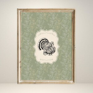 Vintage Peacock Art Print - Floral Nursery Wall Decor, Antique Peacock Wall Art, Boho Bird Sketch Poster, Digital Room Printable, Home Decor