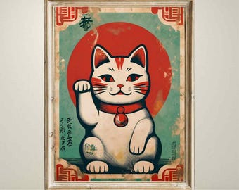 招き猫　壁掛け　レトロ 招き猫 置物 オブジェ 壁掛け 物掛け タオル掛け 陶器 和風 縁起物