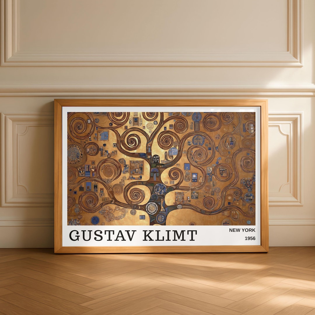 Gustav Klimt Tree of Life Poster, Gold Art Nouveau Print - Etsy Canada