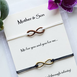 Mother's Day Gift from Son, Mother son bond, father & son bond infinity, mom son gift, mother's day affordable matching bracelets, birthday