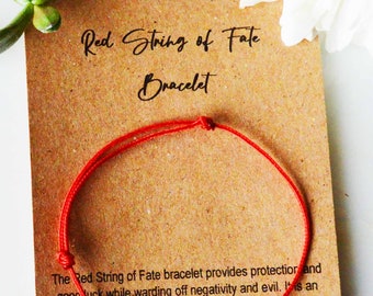 Red string bracelet, red string of fate bracelet, red bracelet couple,  Kabbalah bracelet, red thread bracelet, waterproof couple bracelets