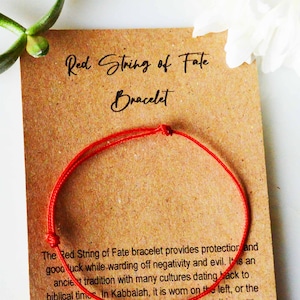 Red string bracelet, red string of fate bracelet, red bracelet couple,  Kabbalah bracelet, red thread bracelet, waterproof couple bracelets
