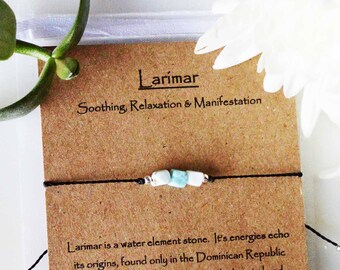 Bracelet | Throat Chakra String Jewelry | Adjustable Stress Relief | Communication & Self-Expression Gift