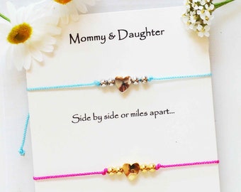 mother and daughter bracelet, mom birthday gift from daughter, mother daughter gift bracelet, daughter birthday card, mother birthday card