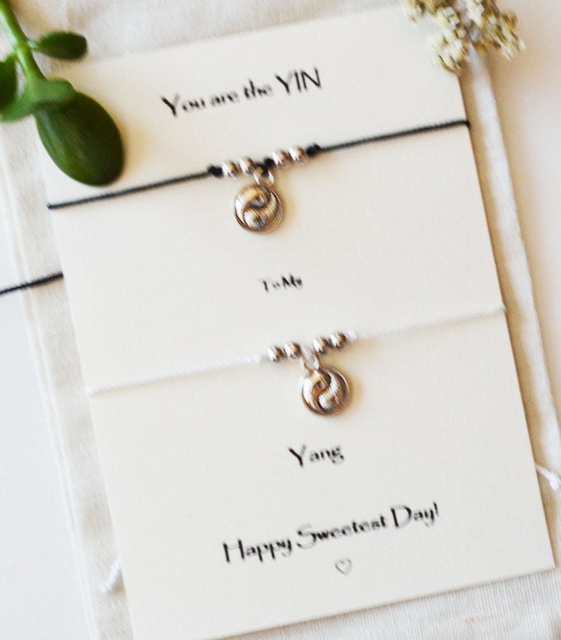 Yin Yang String Bracelets Couple Bracelets Yin Yang Matching Etsy