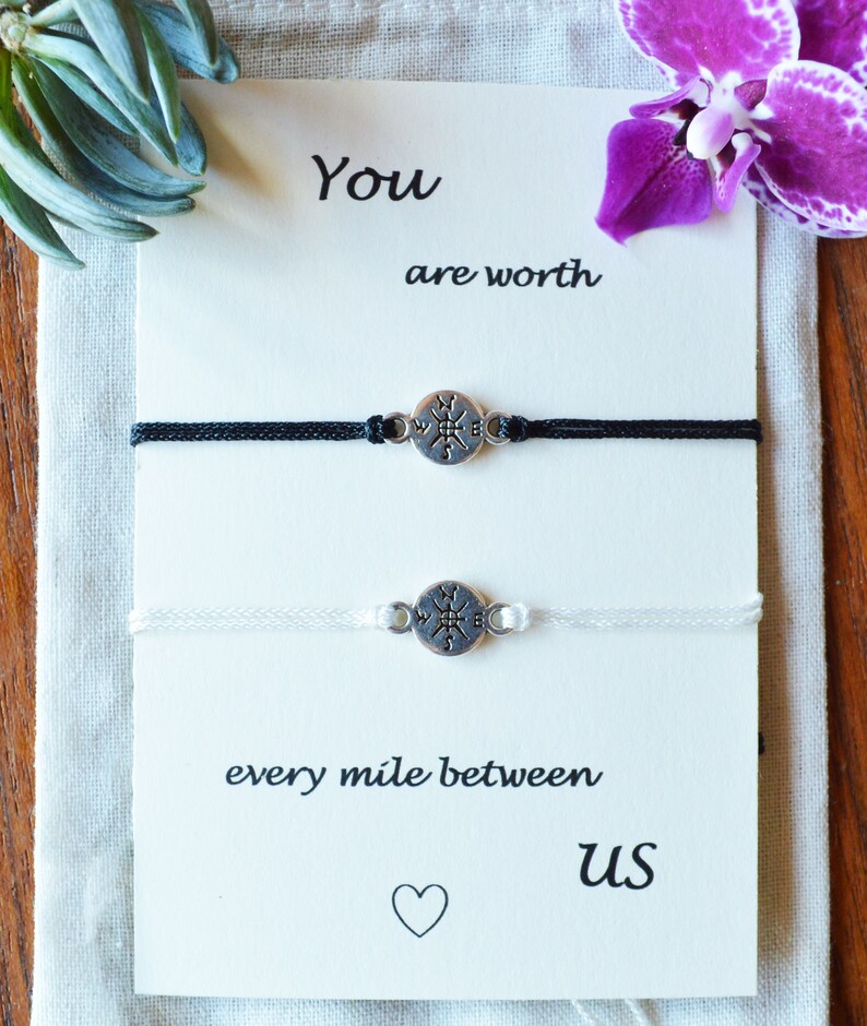 Couple bracelets, couples string bracelets, boyfriend Jewelry, Matching Set, Dating Gift For Boyfriend, Long Distance Relationship,Date Gift image 2