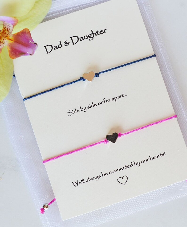 Father daughter bracelets Dad birthday gift Father daughter Etsy