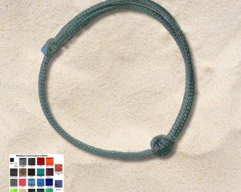 Waterproof Paracord Anklet Adjustable, Beach Surf String Ankle Bracelet, Surfer Anklet Outdoor Gift, Swim Sport Paracord Jewelry Gift
