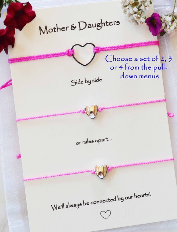 Mother Daughter Heart Bracelets 2024 | favors.com