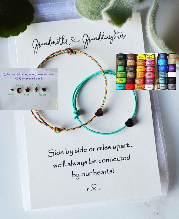 Matching Grandmother Granddaughter Bracelets Waterproof String