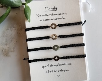 Cord Bracelet Family, Family Christmas Bond, Family Xmas Jewelry, Compass Bracelet, Mom Son Bracelets, Family Bond Jewelry, Sister Gifts