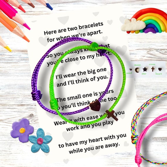 Purple/Green Mommy & Me Bracelets Purple/Green Mommy & Me Bracelets
