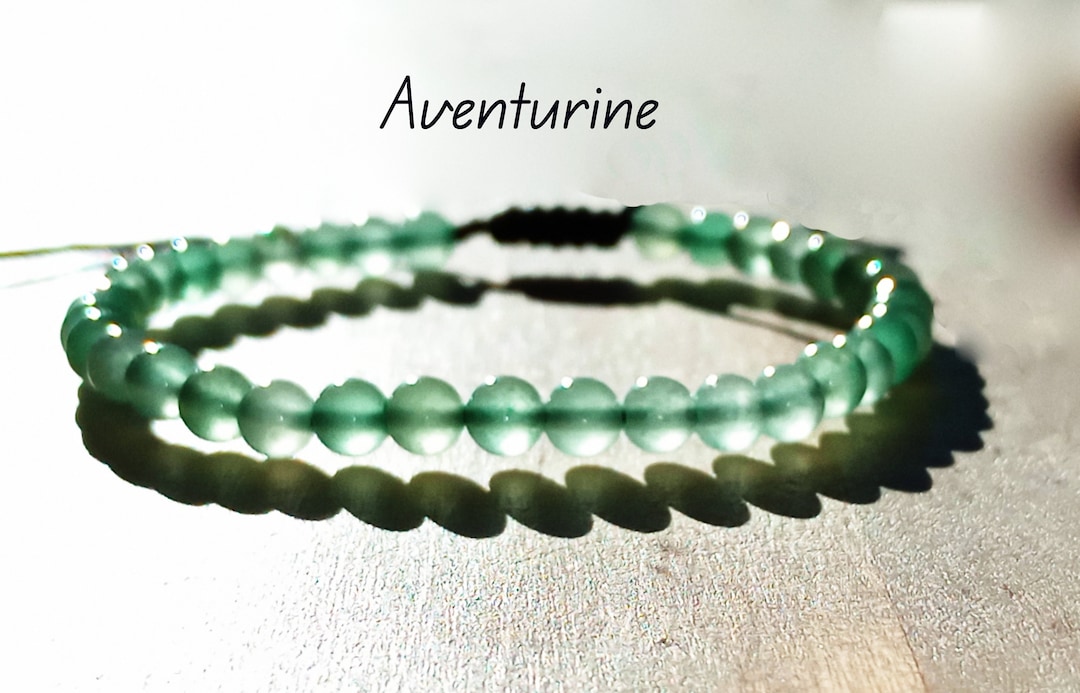 Aventurine Good Luck Bracelet Green Crystal Confidence Etsy