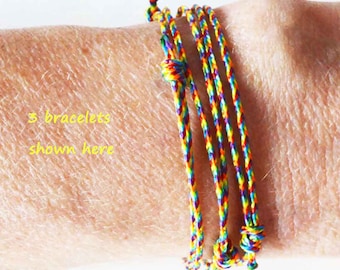 Rainbow Paracord Bracelet: Waterproof Pride LGBTQ Anklet