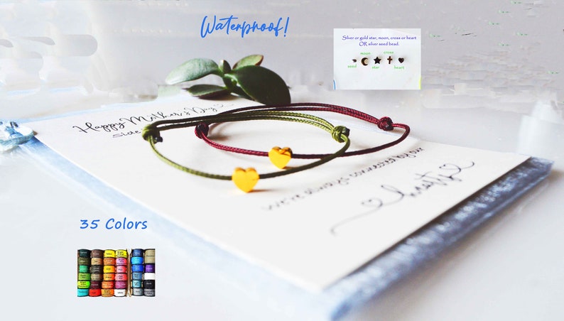 Godmother & Goddaughter Bracelet Set Waterproof | Family Connection Bracelets | Mother Child Paracord | Family Bond String Friendship Gift image 7