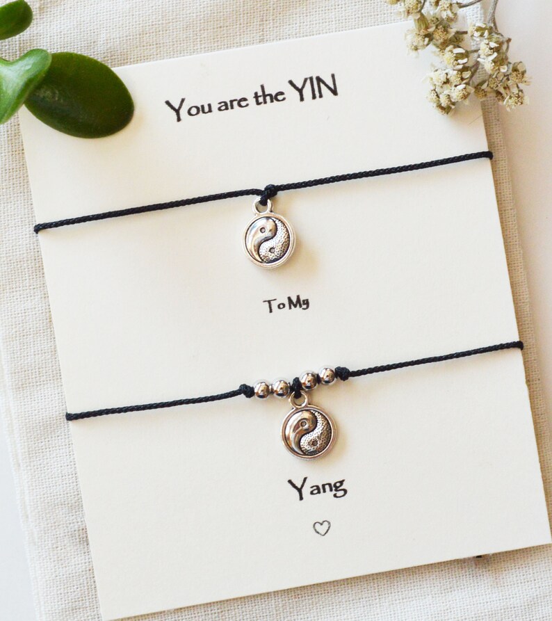 Yin Yang String Bracelets Couple Bracelets Yin Yang Matching Etsy