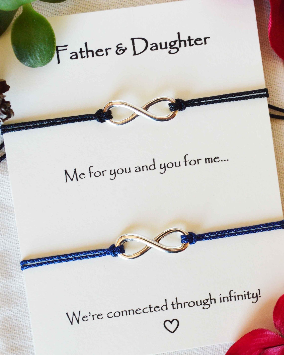 Father daughter bracelets Father daughter matching Etsy