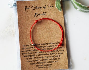 Red String Bracelet, Kabbalah Good Luck, Waterproof Option | Friendship Bracelet |String of Fate, Cordon Rojo, Red Thread Bracelet, Evil Eye