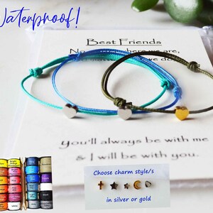 Paracord Friendship Bracelet: Waterproof Cord, Stainless Steel Charm
