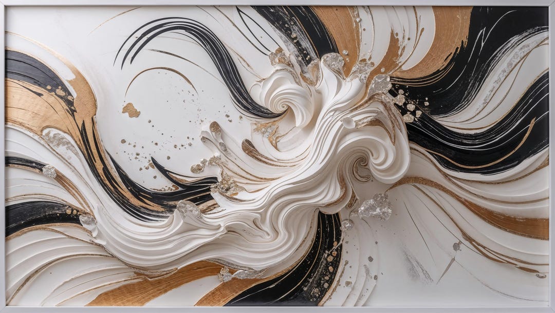 Neutral Wall Art Beige Abstract Swirls Soft Movement Waves Earthy Tones ...