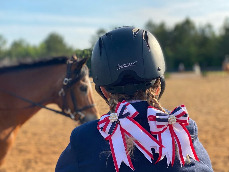 Fiocchi per capelli equestri con stampa zebrata rosa caldo, fiocchi per spettacoli equestri, fiocco per capelli per ragazze, fermaglio per capelli con fiocco, fermaglio per capelli equestre, molletta francese immagine 6