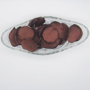 50 Brown Satin Rose Petals, Wedding Decor, Party Decoration, Flower Girl Petals, Reusable Flower Petals