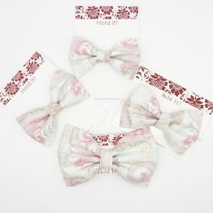 Paisley Pet Bow Tie or Sailor Bow-4 Sizes Available, Fabric Pet Bow, Dog or Cat, Fits Over The Collar