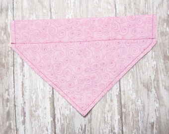 Hot Pink Swirl Pet Bandana, 4 Sizes Available, Pet Bib, Dog or Cat Bandana, Over-The-Collar Bandana, Animal Bandana Scarf, Pet Bib