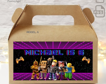 Druckbare Videospiel Leckerli Box Etikett | Geschenkbox Aufkleber