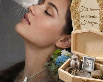 Ciondolo portacenere con incisione, collana commemorativa ricaricabile in acciaio inox 314, personalizzabile, incisione su 1-4 lati, con possibilità di includere un cofanetto ricordo.