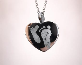 Personalized baby gift: Footprint, customizable to your wishes, forever close to your heart