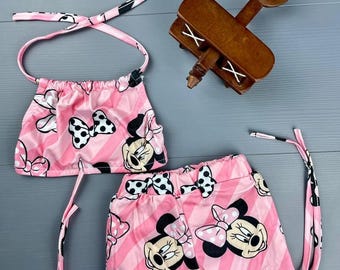 Conjunto de traje de baño suave y elástico para niños, bikini para niñas, trajes de baño para niños de GardenofBS
