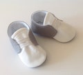 Gray & White Baby Shoes with Elastic | Newborn size up to 18 Months product logo