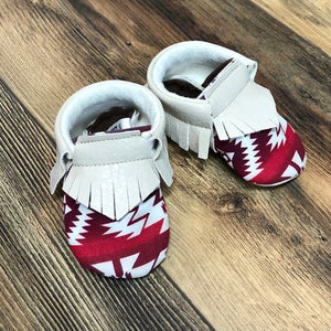 Southwest Aztec Baby Moccasins | Newborn size up to 24 M
