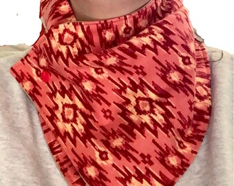 Southwest Aztec Flannel Neck Warmer | Adult or Child Sizes