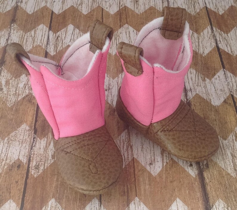 Pink Baby Cowboy Boots Cowgirl Boots Faux Leather Boots Etsy